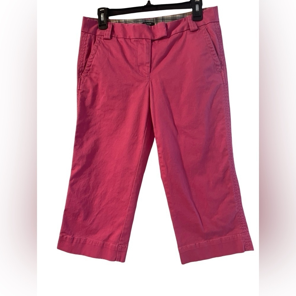 J.Crew Favorite Fit Stretch Pink Capris Size 4 EUC